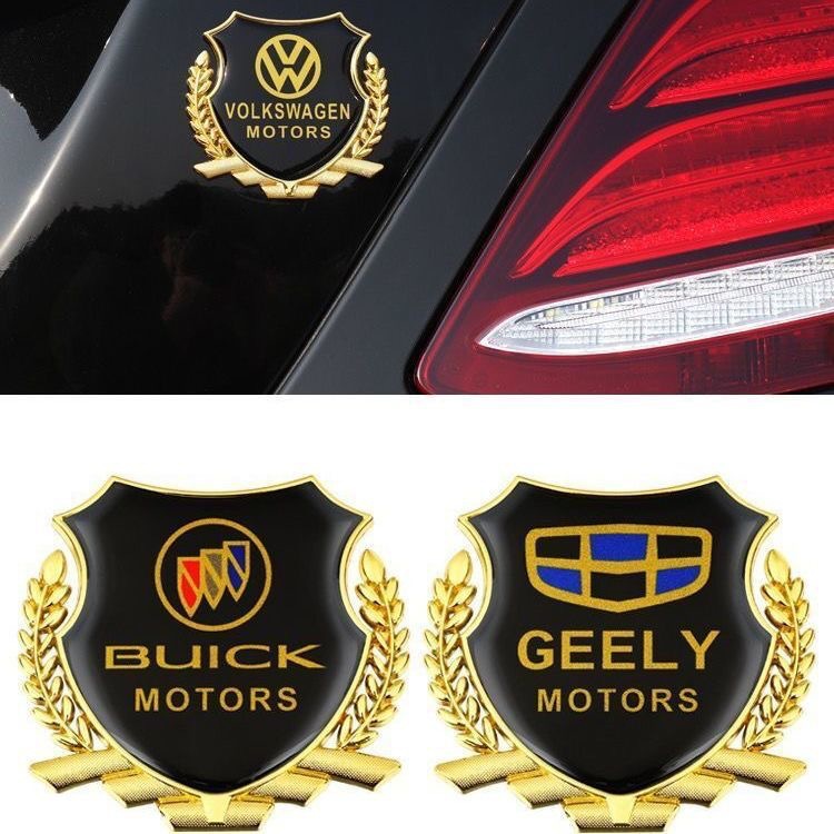  Metalowa naklejka na samochód z dużymi kłosami pszenicy z osobowością 3D i ochroną przed zarysowaniami