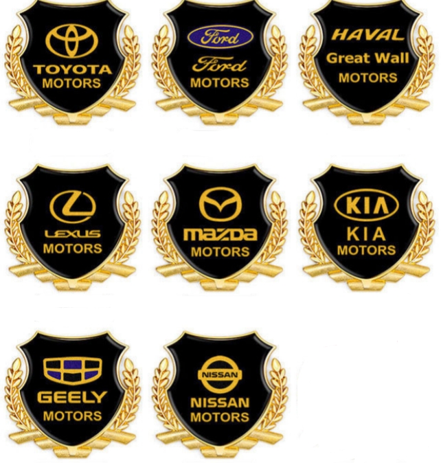  Metalowa naklejka na samochód z dużymi kłosami pszenicy z osobowością 3D i ochroną przed zarysowaniami