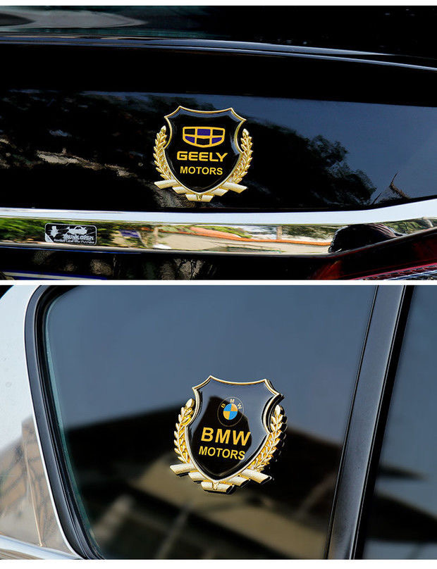  Metalowa naklejka na samochód z dużymi kłosami pszenicy z osobowością 3D i ochroną przed zarysowaniami