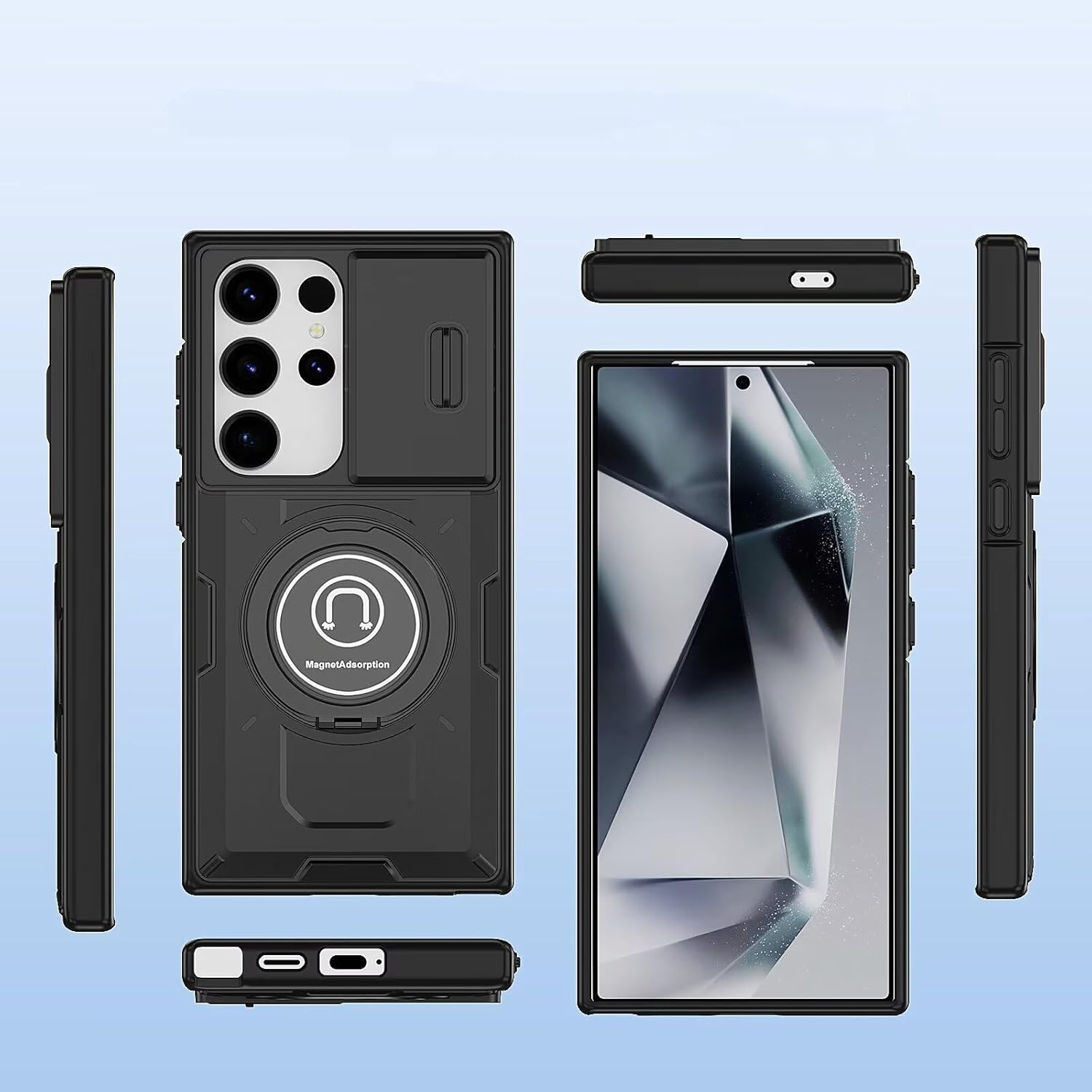Тактически калъф за Samsung S24 Ultra със стойка и инструменти от TheCaseCover Тактически калъф за Samsung S24 Ultra със стойка и инструменти от TheCaseCover