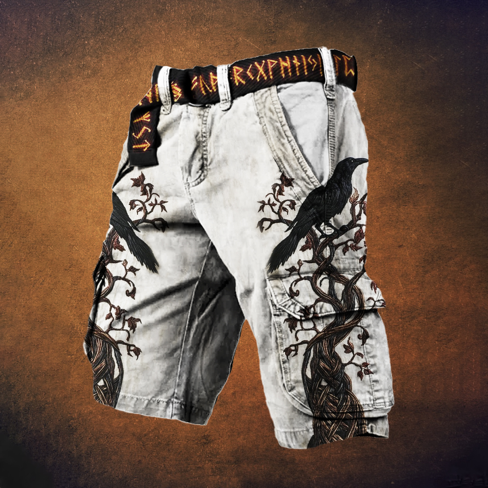 Tree Of Life & Raven Men's Vintage Shorts