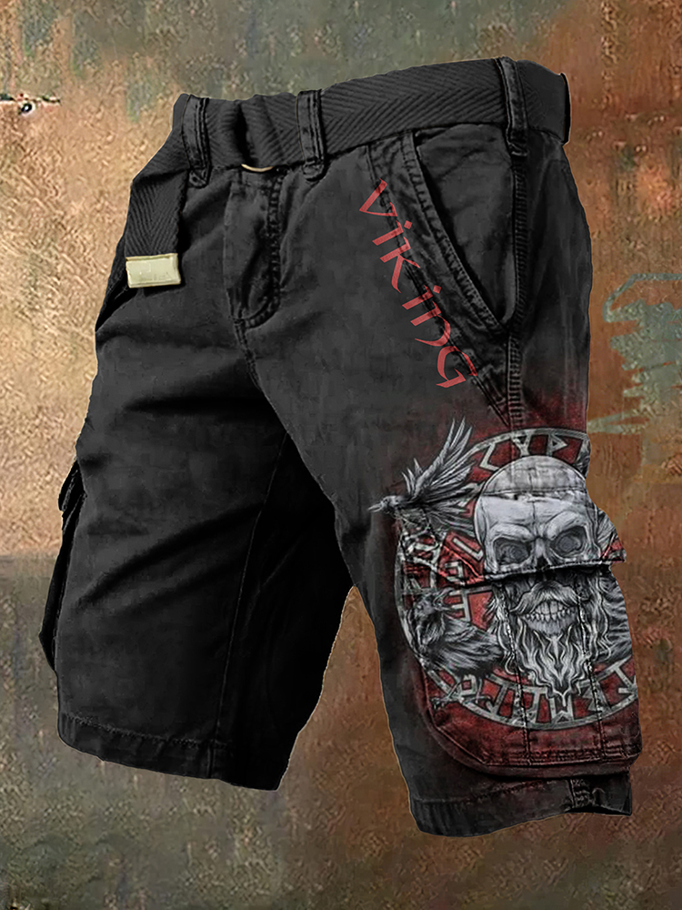 Vintage Totem Viking Art Men'S Work Shorts