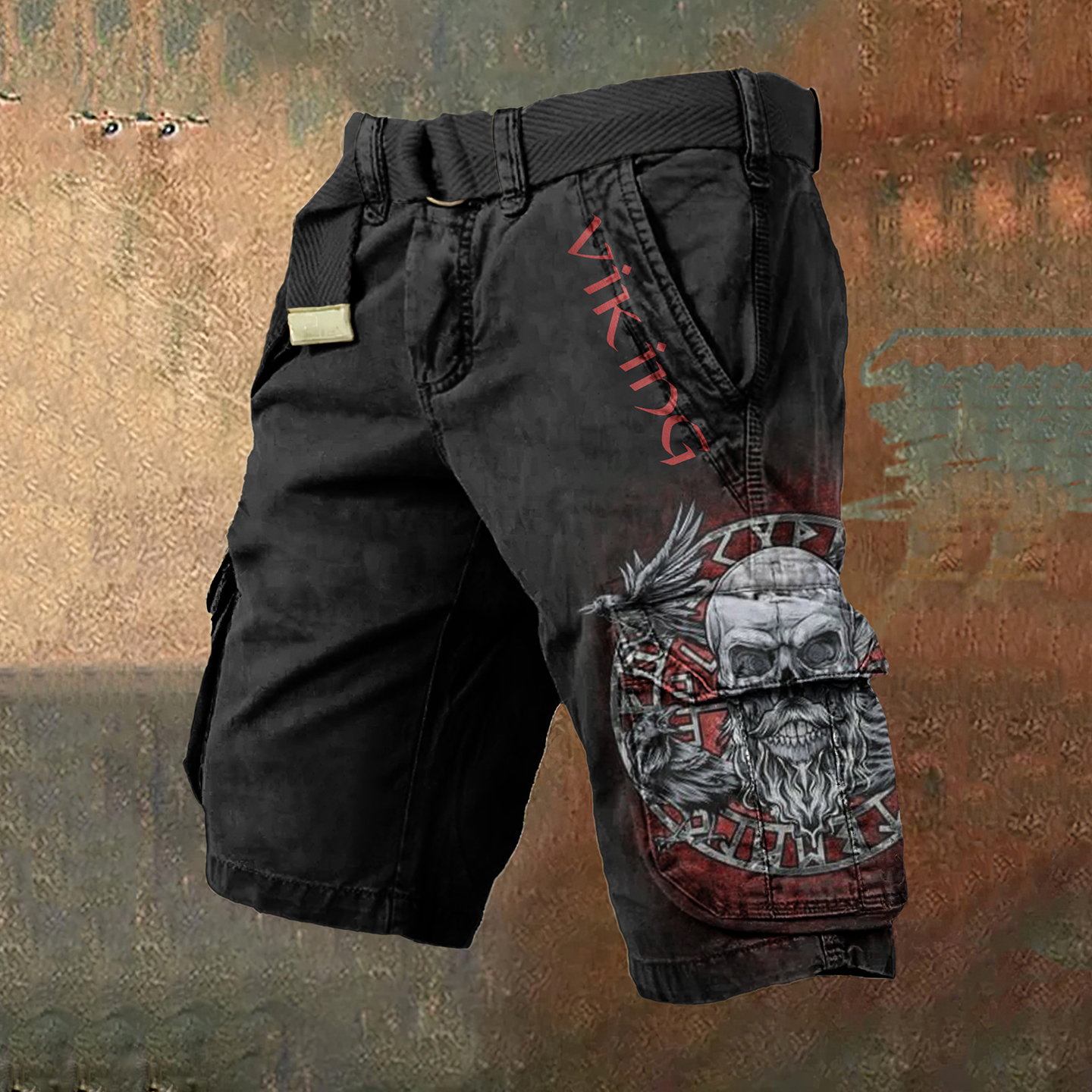 Vintage Totem Viking Art Men'S Work Shorts