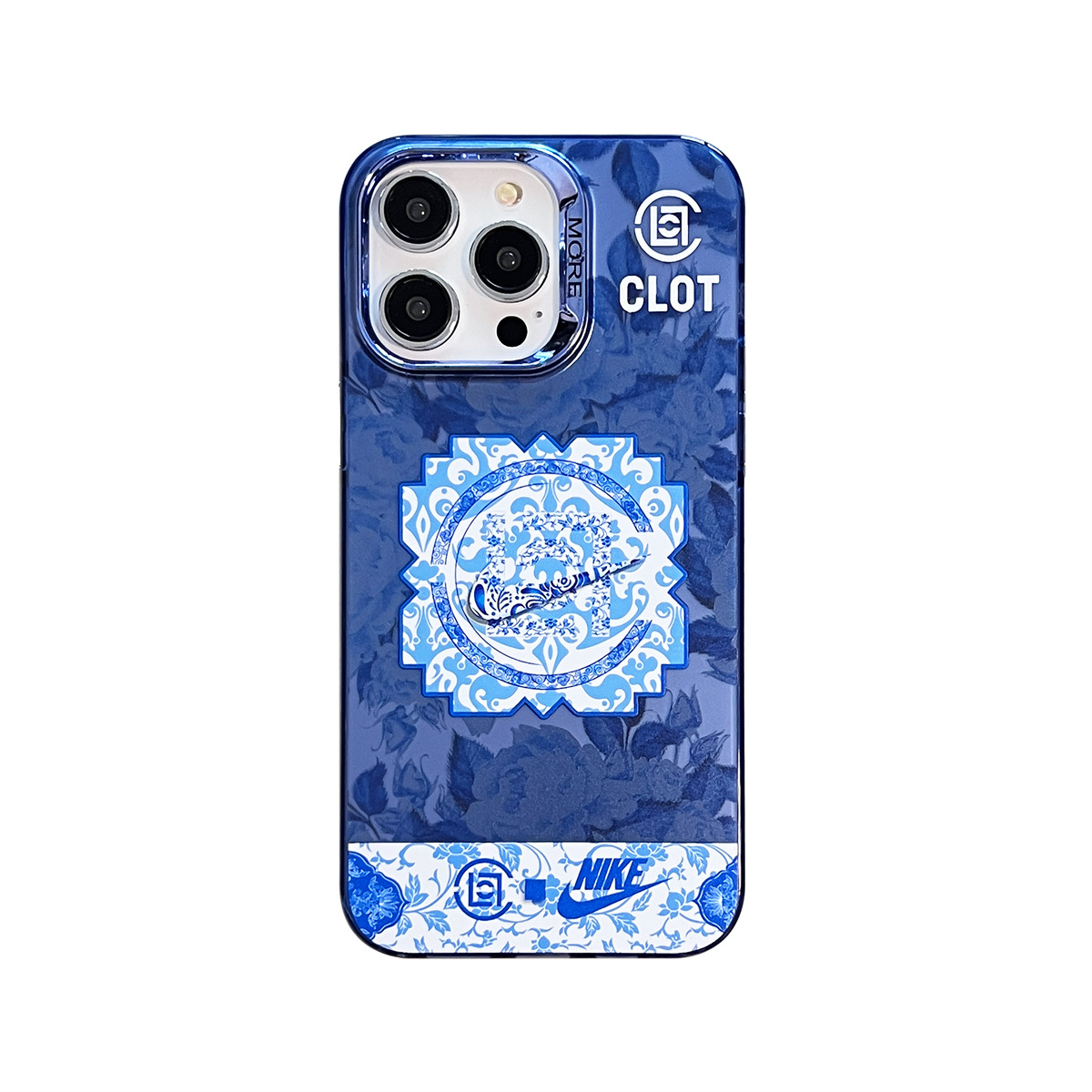 Μπλε και λευκή πορσελάνινη θήκη για iPhone