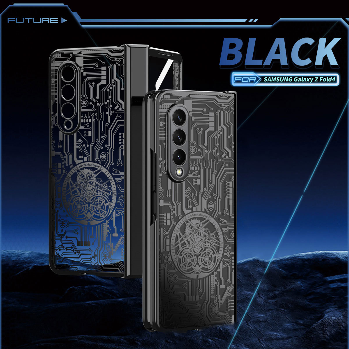 Θήκη τηλεφώνου σε στυλ Cyberpunk για Samsung Galaxy Z Fold5 Fold4 Fold3