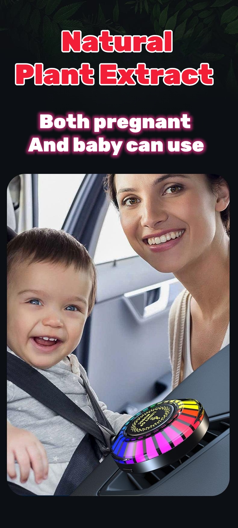 Λάμπα LED για ρυθμό μουσικής στο αυτοκίνητο (με συσκευή αρωματοθεραπείας)