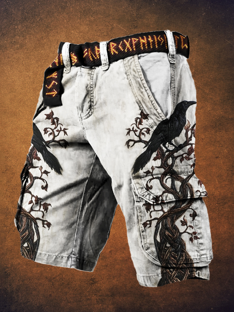 Tree Of Life & Raven Men's Vintage Shorts
