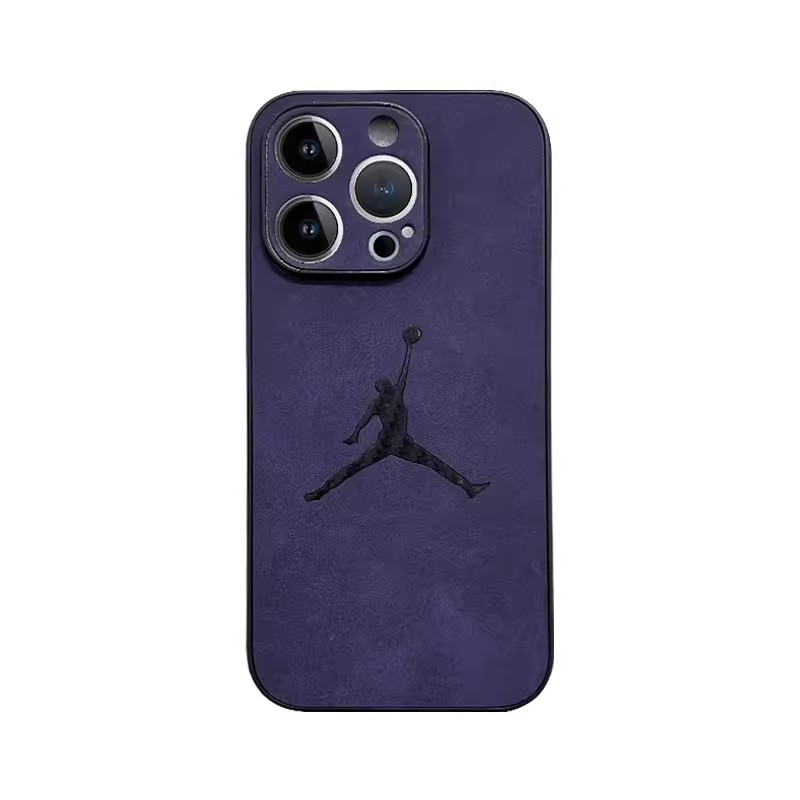 Black Feiren iPhone case with suede fiber texture and full lens protection
