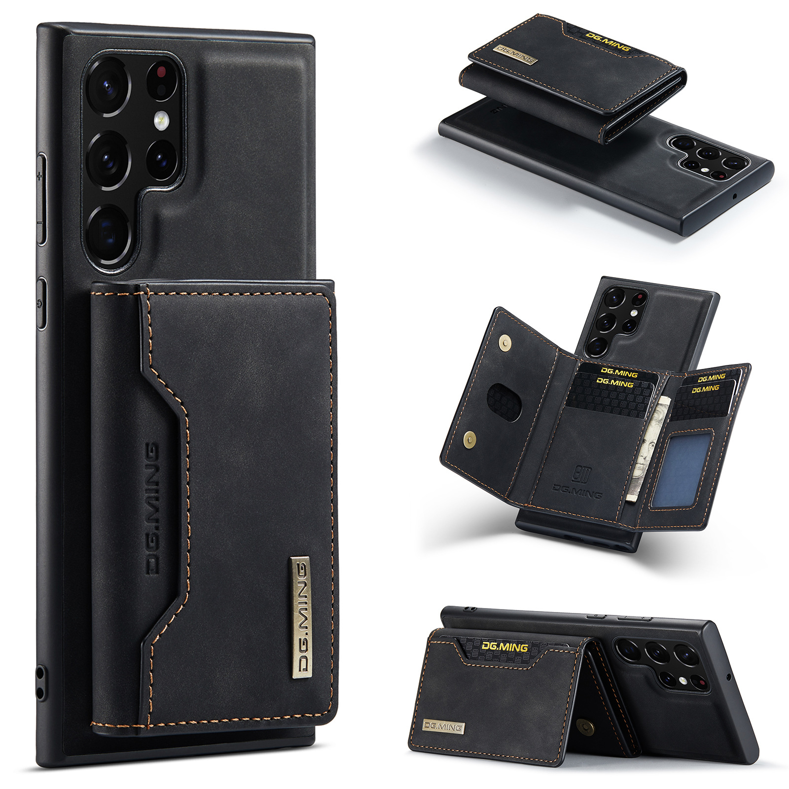 Husa portofel din piele detasabila 2 in 1 pentru Samsung Galaxy