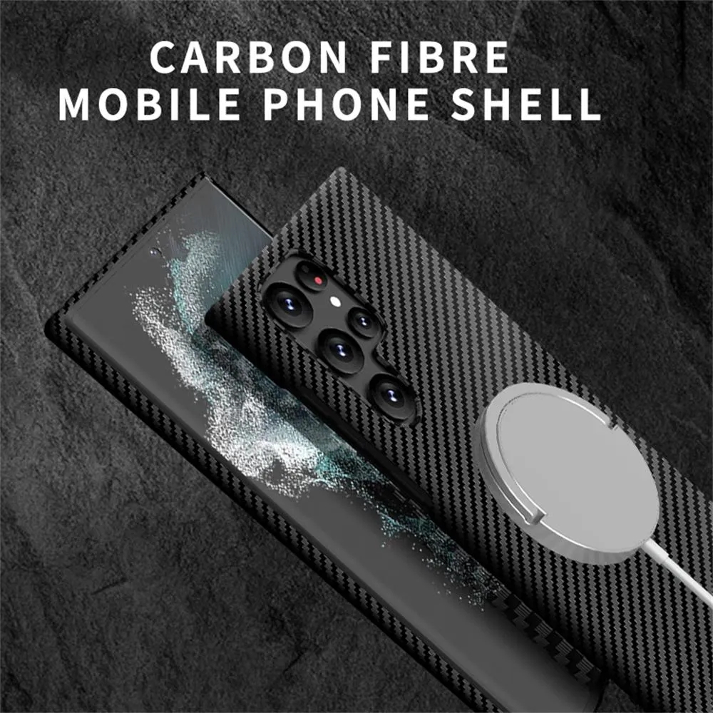CARBONOWE ETUI MAGNETYCZNE DO SAMSUNG S23 S22 S21 ULTRA PLUS 5G