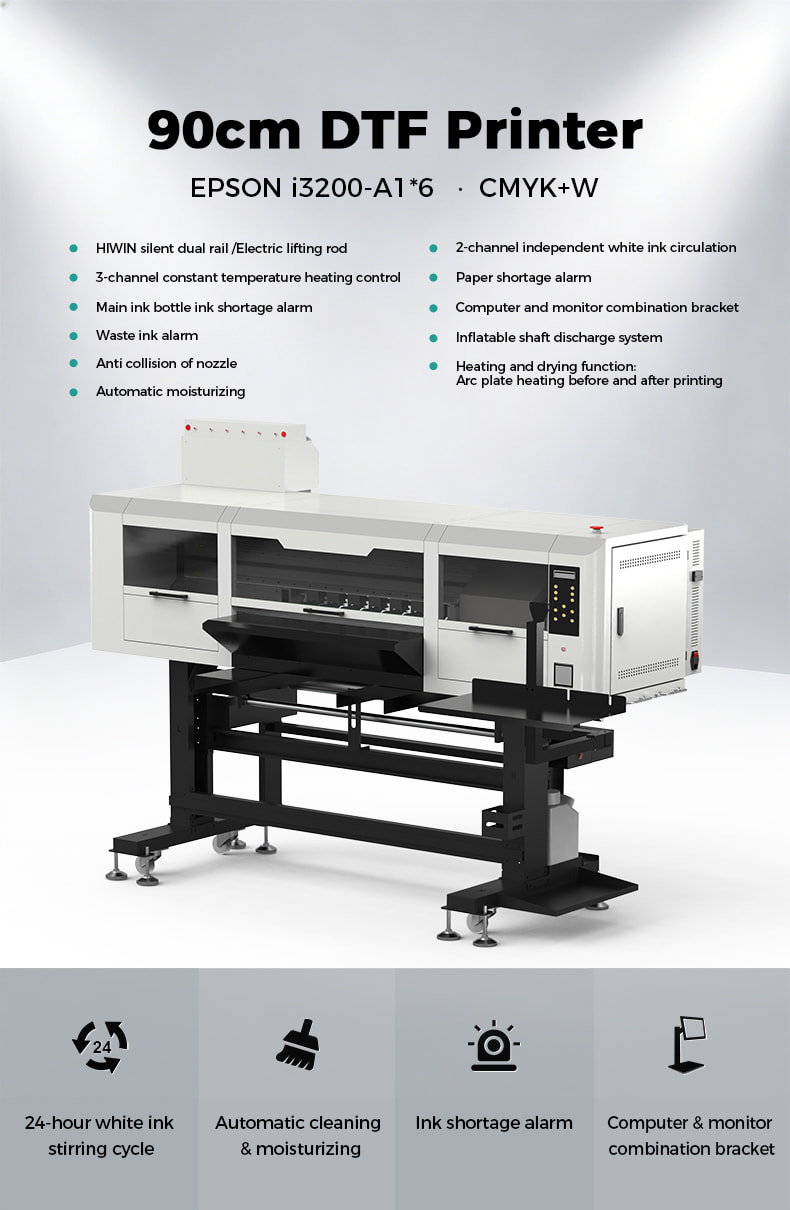 6 heads 90cm DTF printer