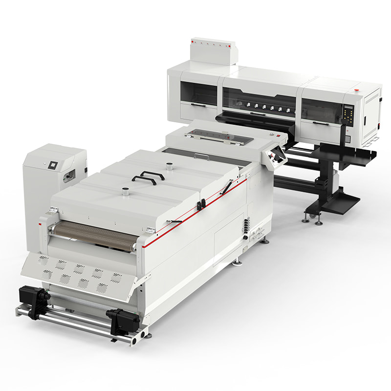 6 heds 90cm DTF printer with powder shaker and fume extractor