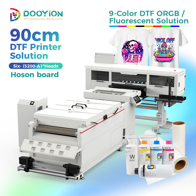 Dooyion T906-9 36 Inch 90cm 6-Head 9-Color (ORGB+W) High-Speed Breathable Halftone DTF Printer