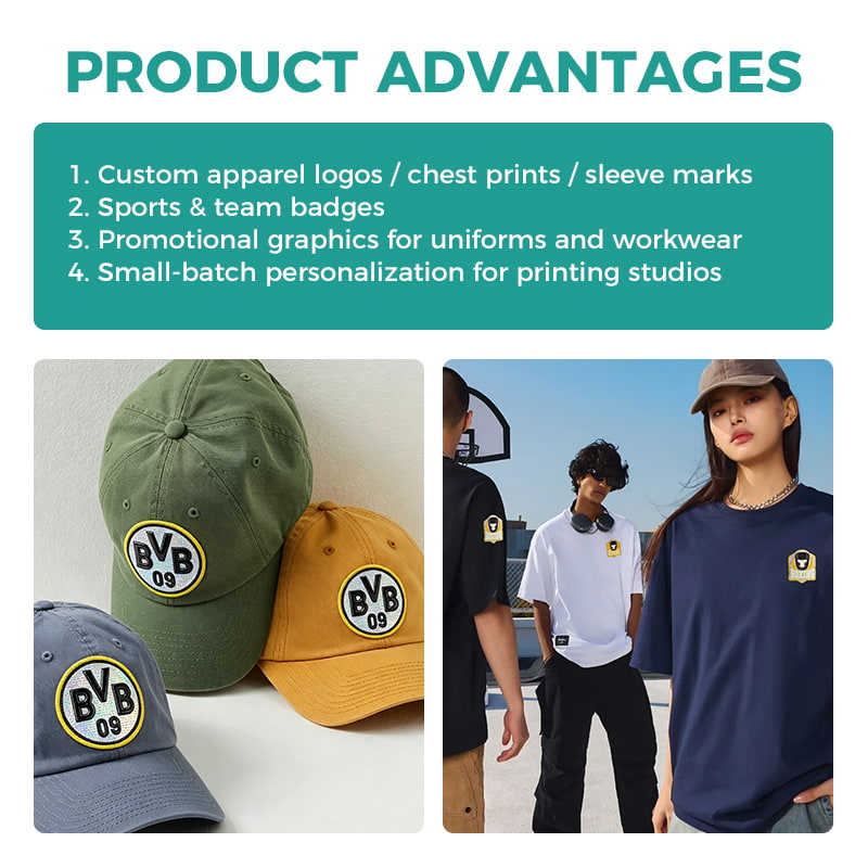Multi-Color Optional 3D Patch TPU Heat Transfer 0.5mm 0.9mm Film for Fabric Lamination Laser Cutting