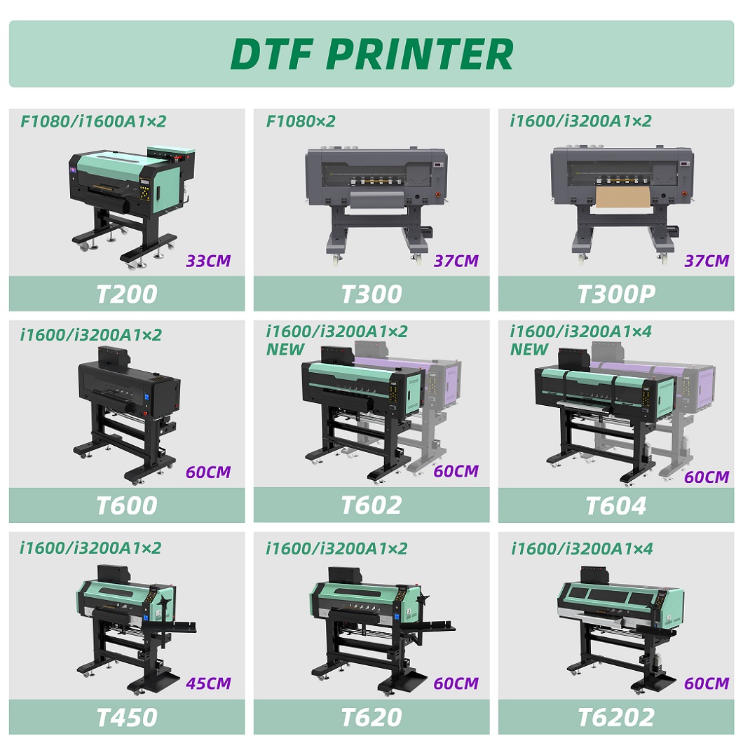 24inch 60CM Perfect top quality DTF Printer with dual i3200 or i1600 print heads