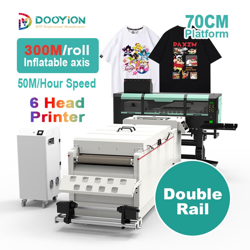 T606 dooyion 6 print head DTF printer 60cm i3200A1 Double rail 30 square metres per hour