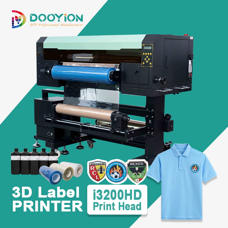 24inch 60cm UV dtf 3D Logo sticker Printer for textile single head or dual head