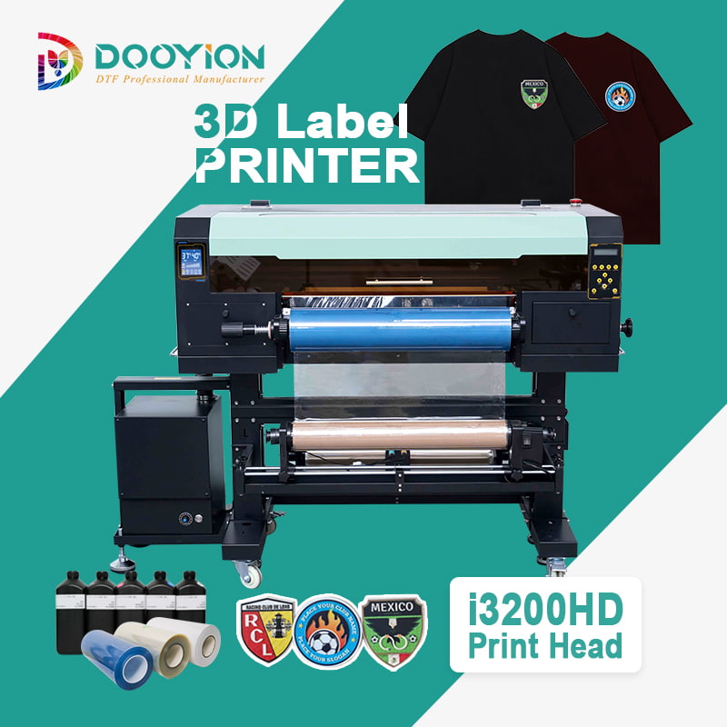 24inch 60cm UV dtf 3D Logo sticker Printer for textile single head or dual head