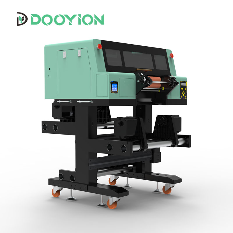 Roll to roll 30cm A3 UV DTF Printer with laminator and two F1080 heads