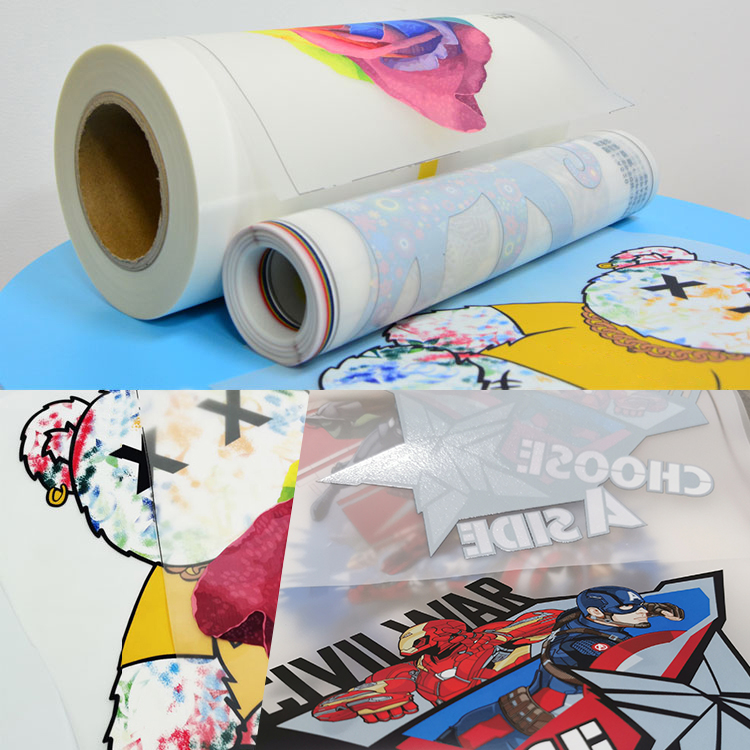Factory price heat transfer cold or hot peel pet DTF film roll A3 30cm 33cm 37cm 45cm 60CM