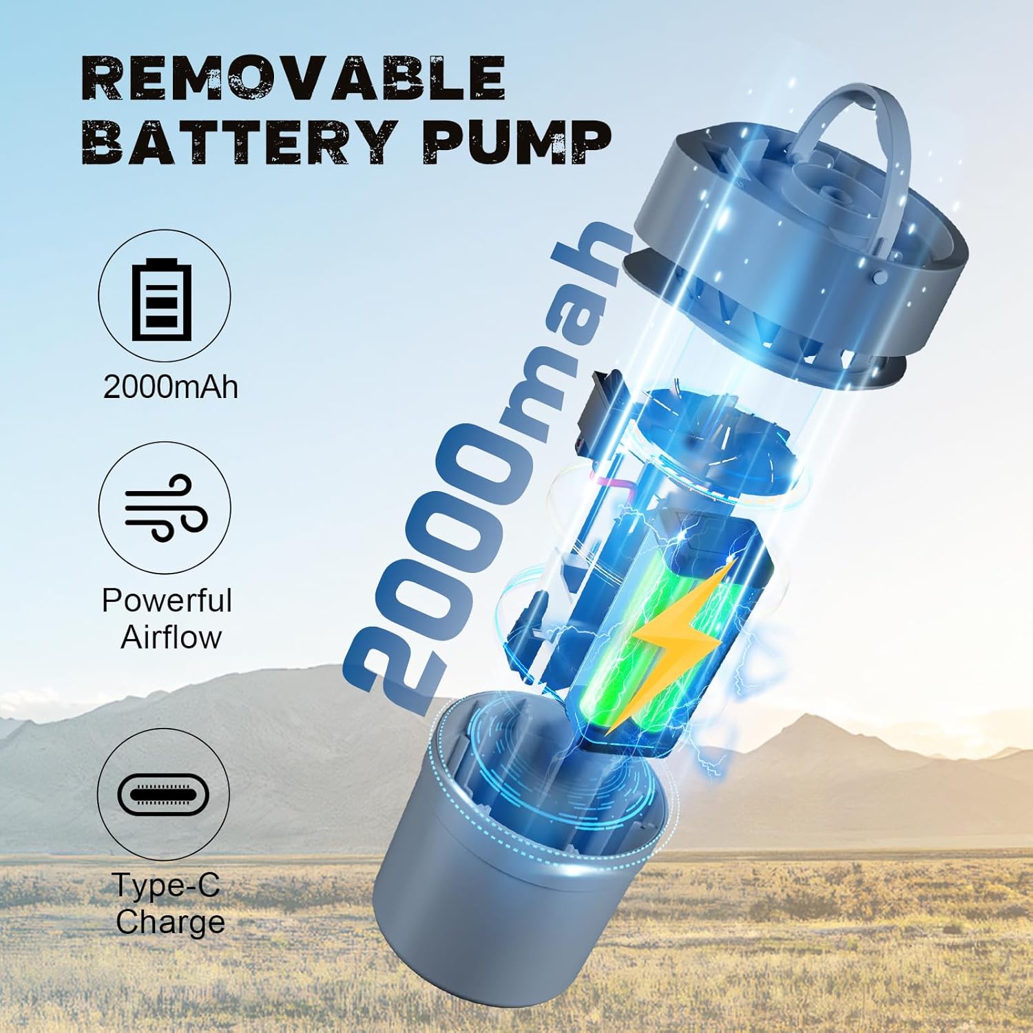 Truck Air Mattress for 5.5-5.8ft Short Truck, Truck Bed Air Mattress Full Size, Wireless Rechargeable Pump, Effortless Setup, with Ultra Carry Bag, for Truck Camping