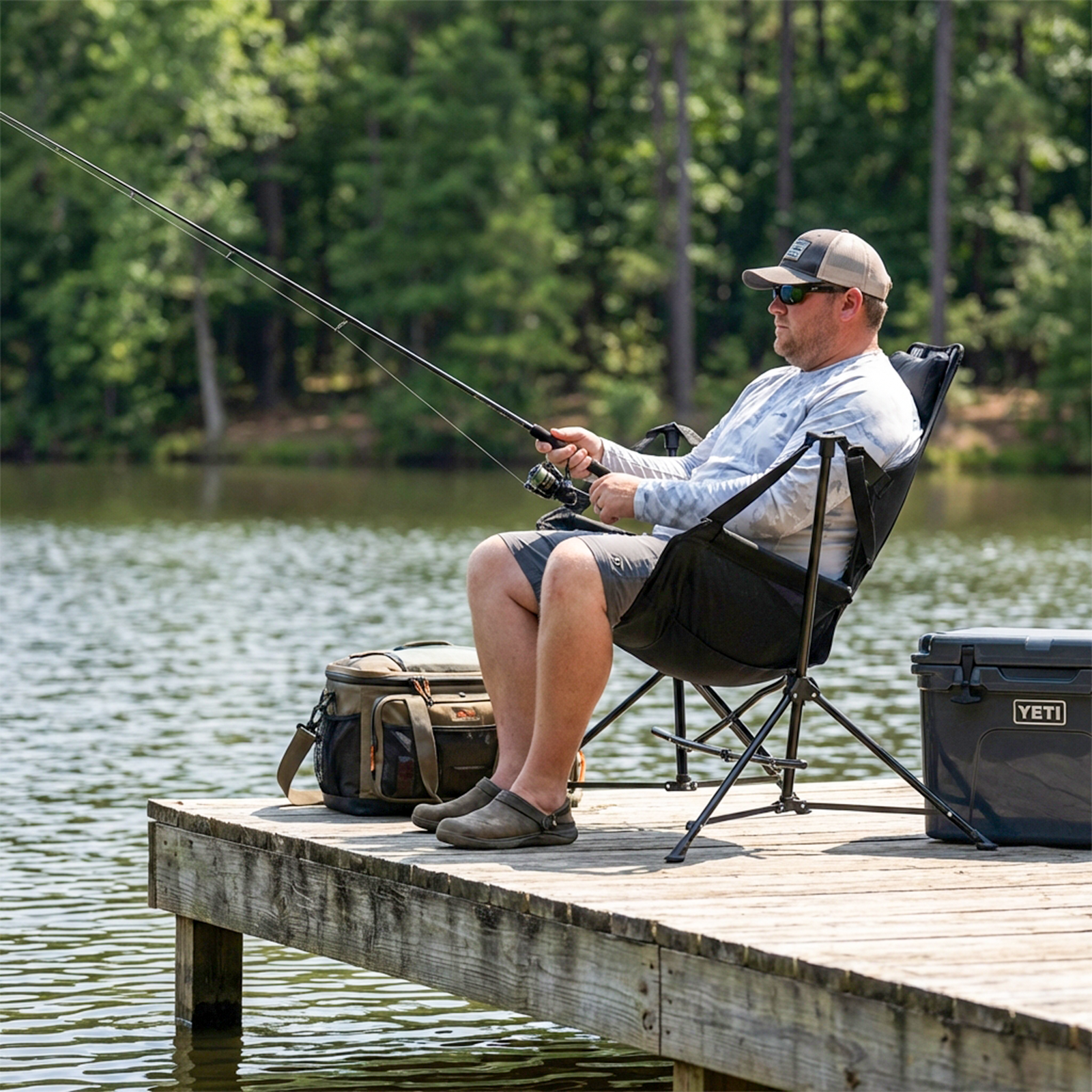 Portable Hammock Rocking Fishing Chair
