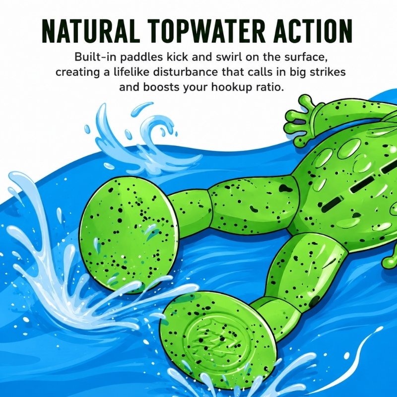 BoBo Frog Topwater Splashing Soft Bait