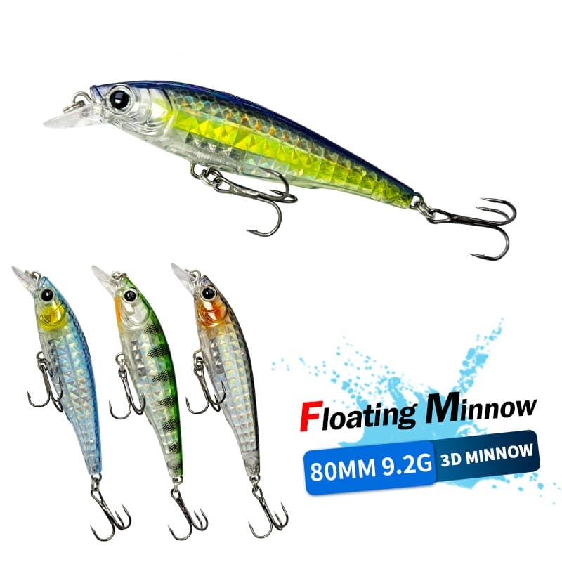 PUH 3D Prism Minnow Floating Lure