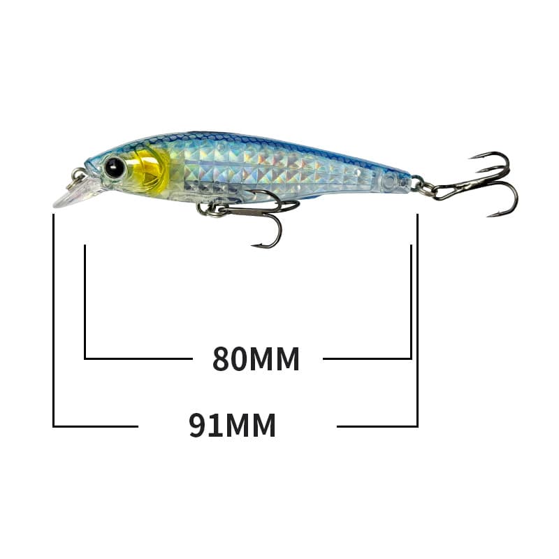 PUH 3D Prism Minnow Floating Lure-PEAKS UP HIGH