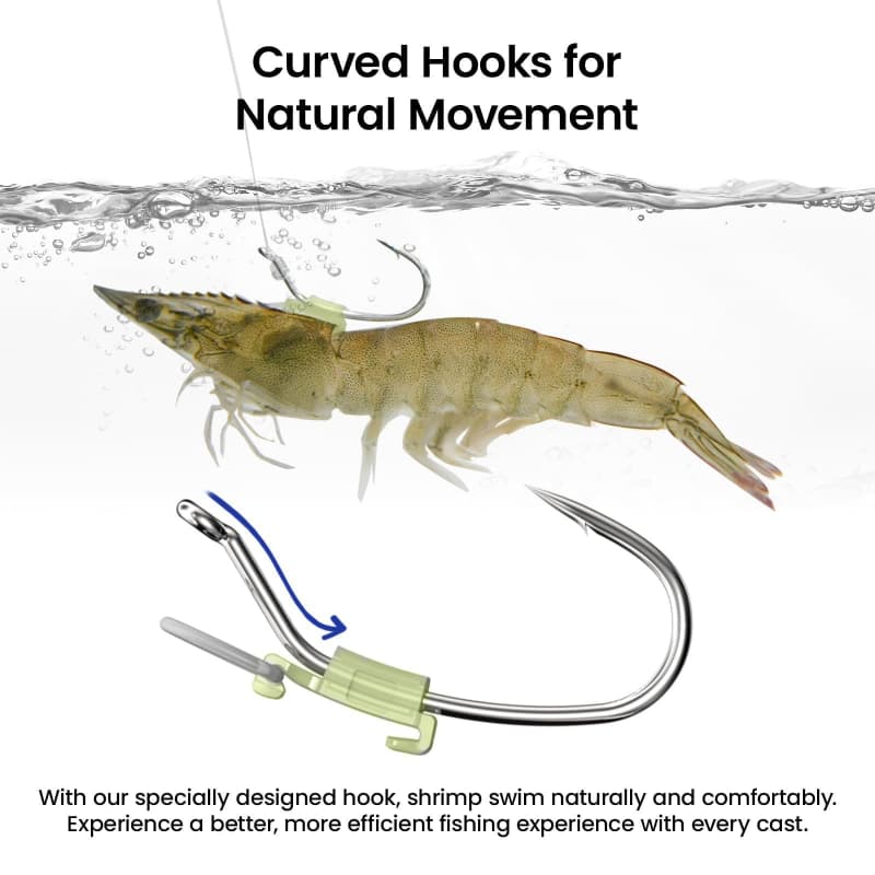 Luminous Live Shrimp Hooks