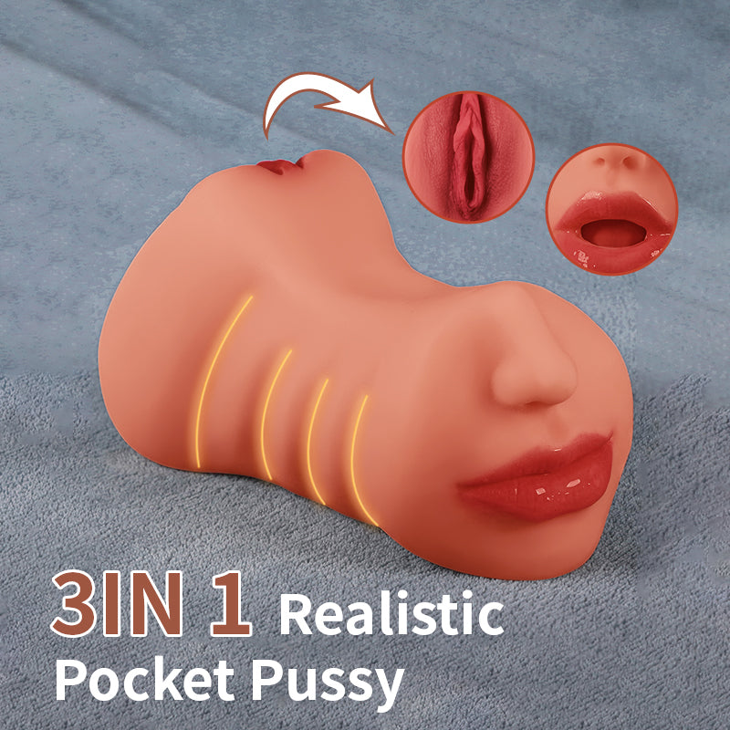 3IN 1 Realistic Pocket Pussy