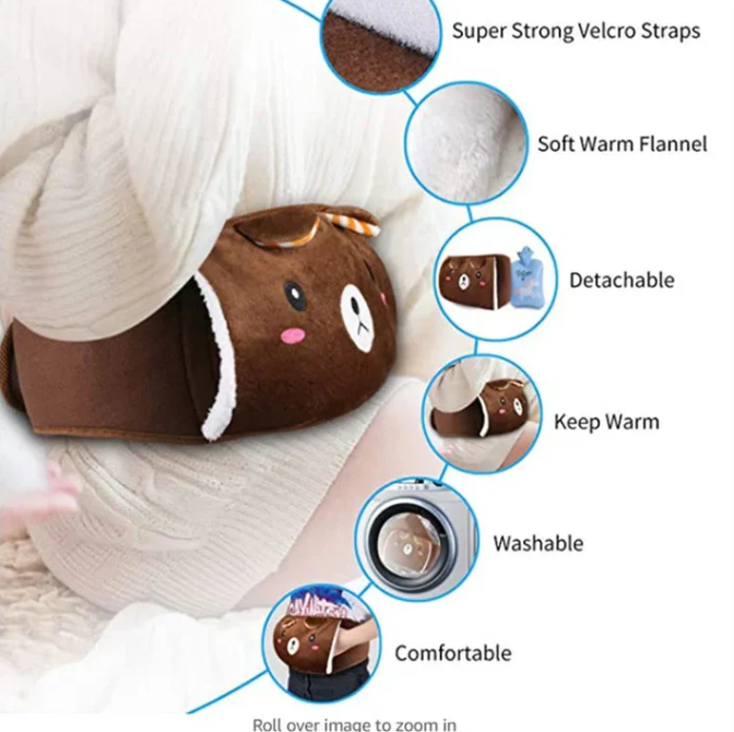 🎄Χριστουγεννιάτικο δώρο με βελούδινη ζώνη για μπουκάλι ζεστού νερού που γεμίζει με νερό