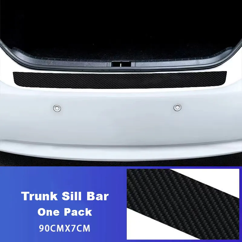 ( 4 τεμ ) Αυτοκόλλητα μαρσπιέ πόρτας από άνθρακα