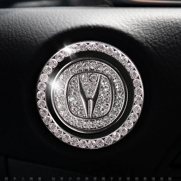 Κρυστάλλινη διακόσμηση για το κουμπί εκκίνησης αυτοκινήτου με προστατευτικό δαχτυλίδι Bling