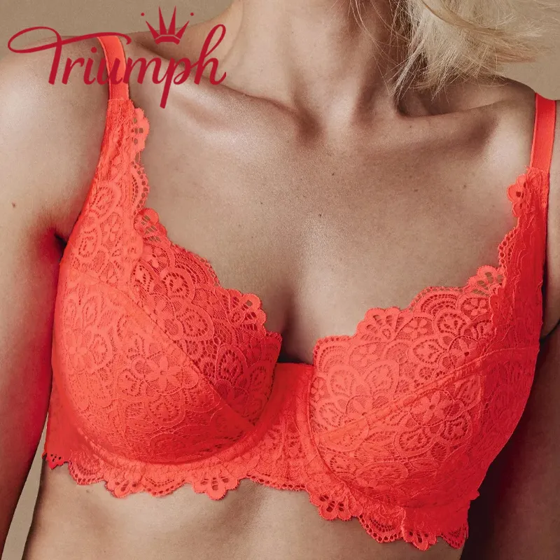 Triumph - 3 κόμματα🔥τέντωμα δαντελένιο σουτιέν❤️