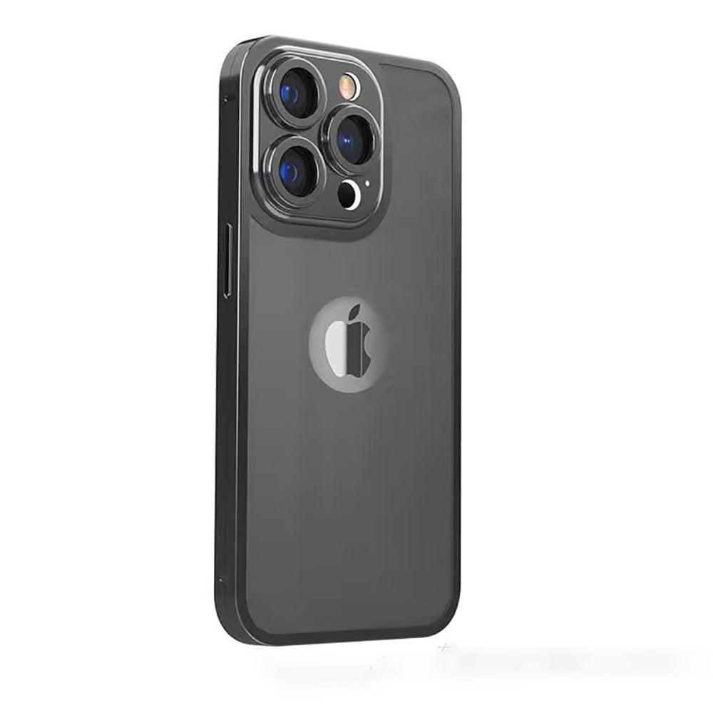 Ενσωματωμένη προστατευτική θήκη τηλεφώνου 360 μοιρών από κράμα τιτανίου με προστατευτική μεμβράνη για iPhone