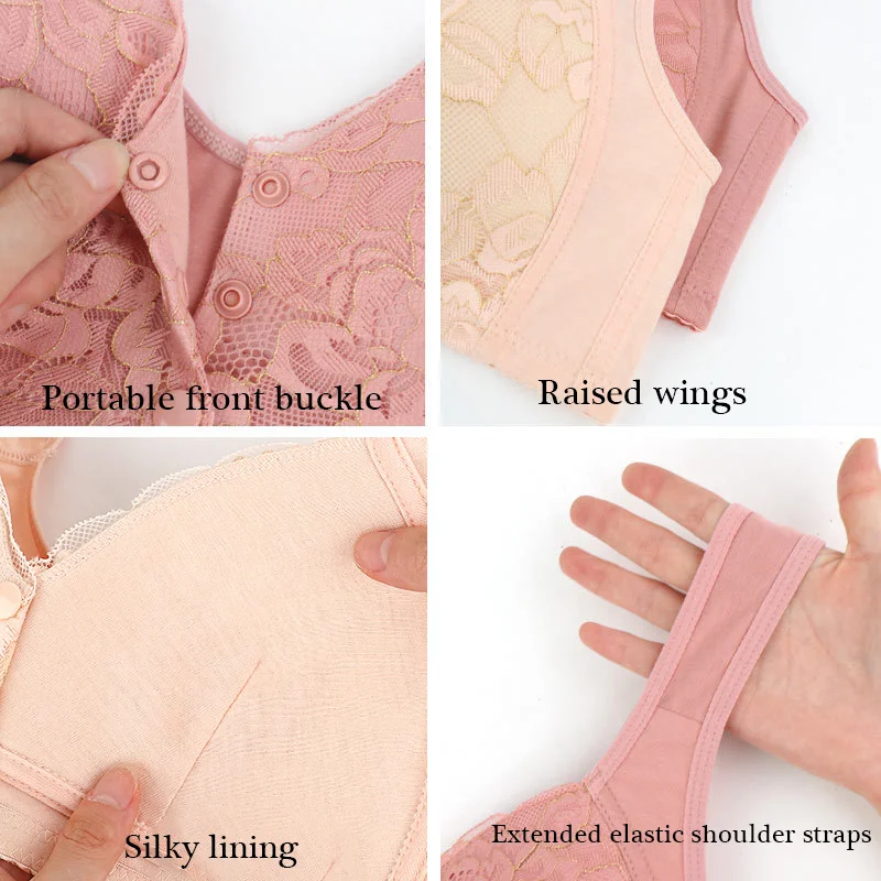 🔥 Priekyje užsegamas nėrinis plius dydžio liemenėlė