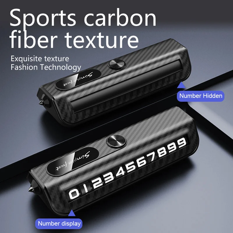 Προσωρινή φωτεινή πινακίδα στάθμευσης αυτοκινήτου, υψηλής ποιότητας, ρολό τηλεφώνου αυτοκινήτου με διπλό αριθμό, πινακίδα πολλαπλών αριθμών