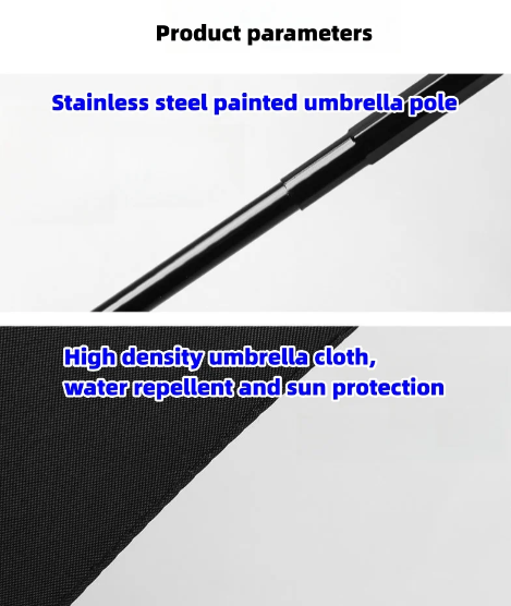 VIP Business αναδιπλούμενη λαστιχένια ομπρέλα με δέκα κόκκαλα, μαύρη