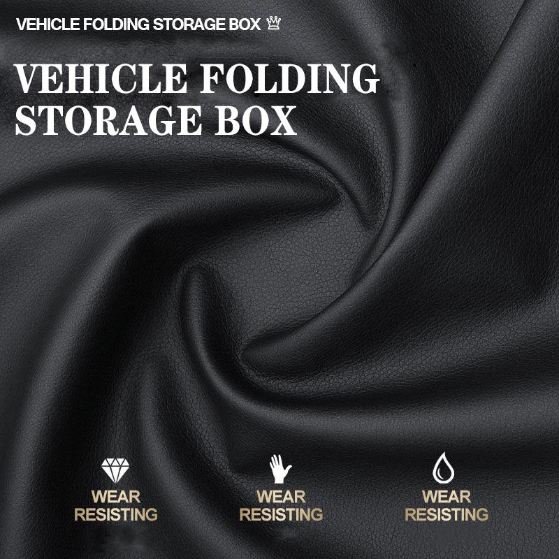 Caixa de armazenamento de couro para porta-malas de carro