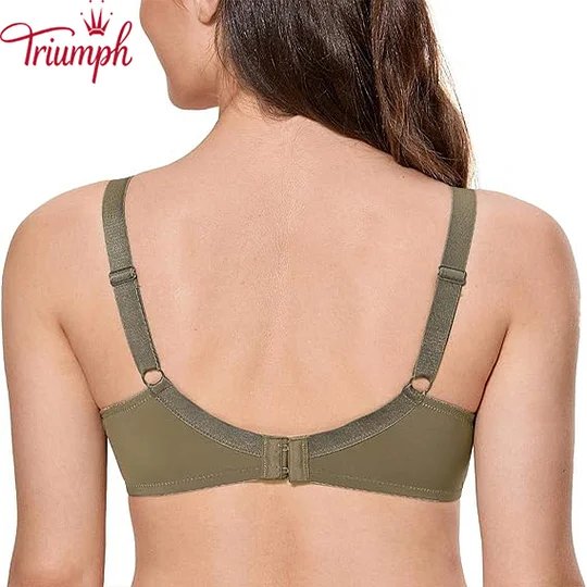 Triumph -Σετ των 3🔥Γυναικείο Δαντελένιο Ασύρματο Σουτιέν Πλήρους Κάλυψης