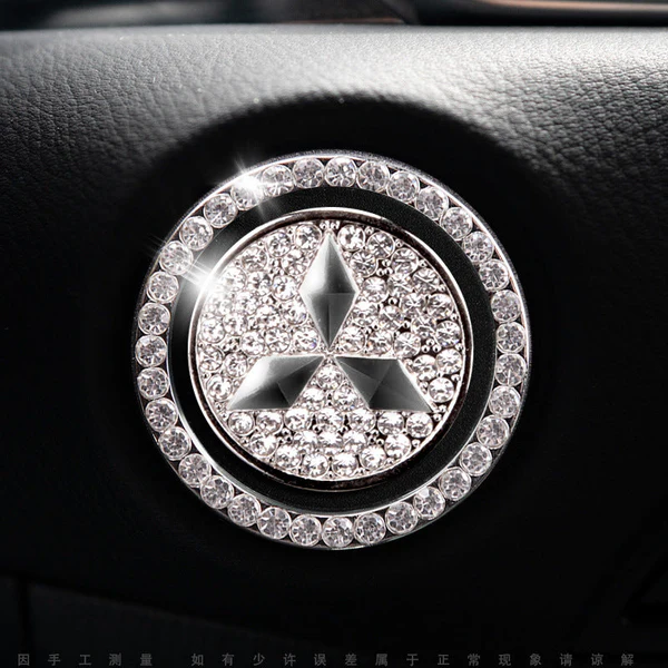 Κρυστάλλινη διακόσμηση για το κουμπί εκκίνησης αυτοκινήτου με προστατευτικό δαχτυλίδι Bling