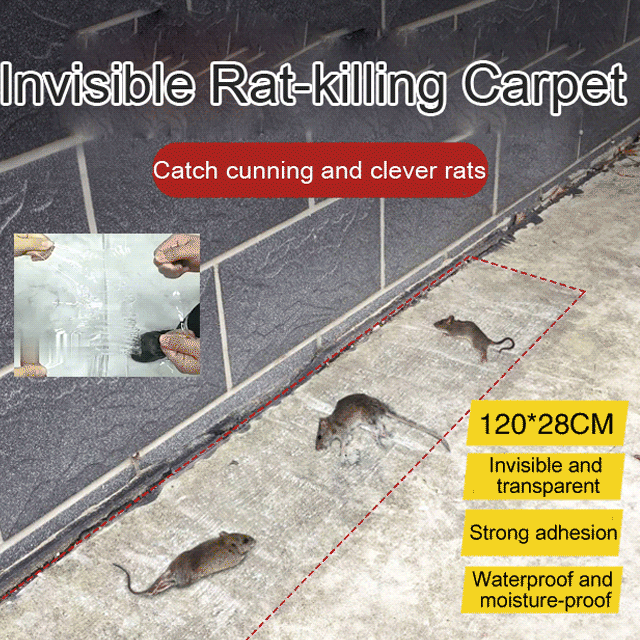 Ισχυρό μαγικό χαλί αρουραίων με κόλλα (αγοράστε 1 πάρτε 4 δωρεάν) 5 ρολά - Συνολικό μήκος 6 μέτρα