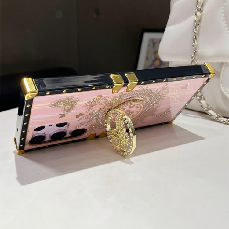 🔥Νέο - ΕΚΠΤΩΣΗ 31%.🔥Πολυτελής βάση δαχτυλιδιού πεταλούδας για Samsung S24 Ultra