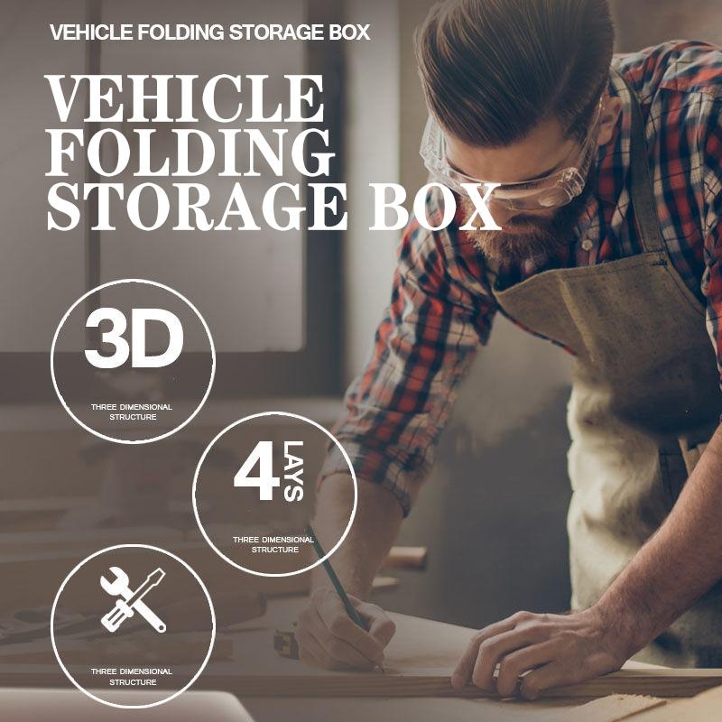 Caixa de armazenamento de couro para porta-malas de carro