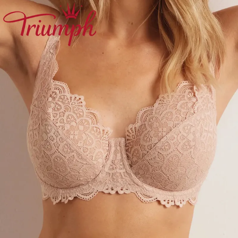 Triumph - 3 κόμματα🔥τέντωμα δαντελένιο σουτιέν❤️