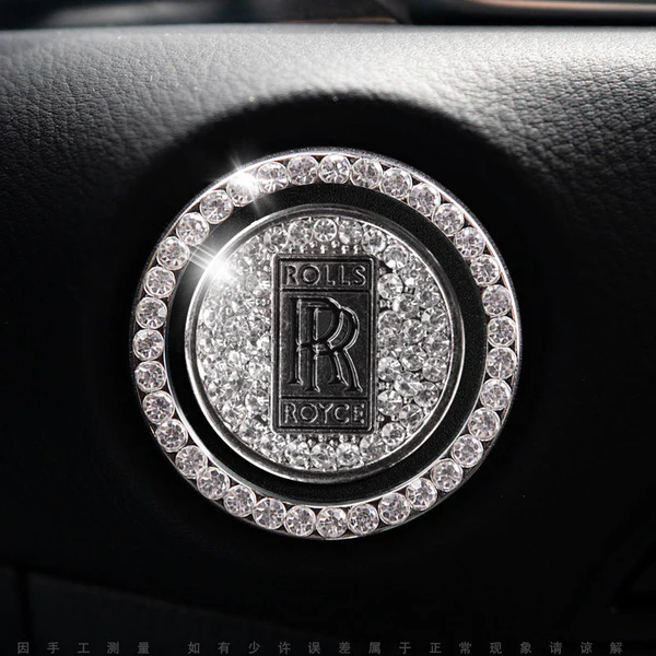 Κρυστάλλινη διακόσμηση για το κουμπί εκκίνησης αυτοκινήτου με προστατευτικό δαχτυλίδι Bling