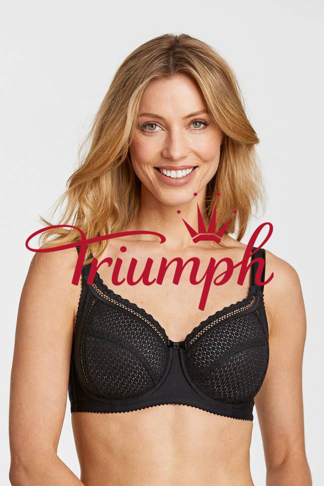 Triumph 💝Βαμβακερό πουά δαντέλα 3 τεμαχίων από καθαρό βαμβακερό άνετο σουτιέν push-up✨✨