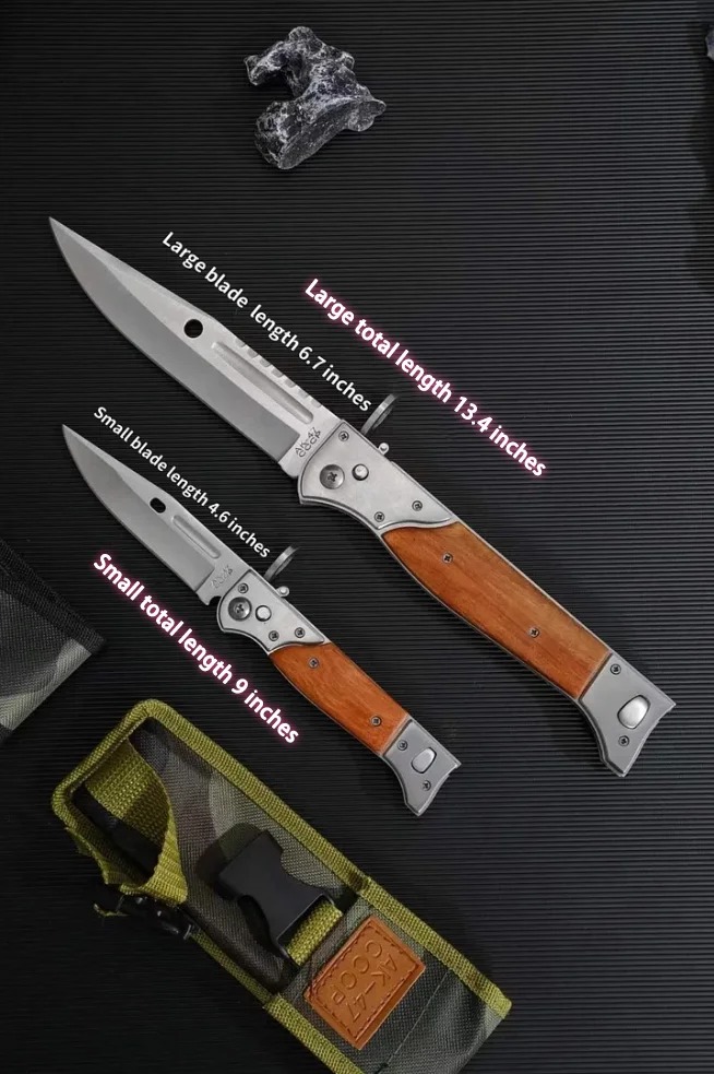 AK Automatic Folding Kitchen Knife (Newly Improved M390 Steel Blade) (Long Version)