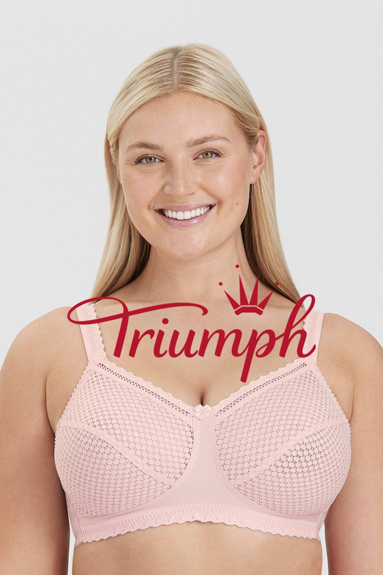 Triumph 💝Βαμβακερό πουά δαντέλα 3 τεμαχίων από καθαρό βαμβακερό άνετο σουτιέν push-up✨✨